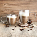 GobekUsa Double Wall Glasses Set - Tumbler Cup Holder Whiskey Wine Vodka Beer Champagne Milk Tea Mug