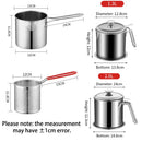 GobekUsa Deep Fryer Pot with Strainer, Kitchen Cooking Tool for Frying Chicken and French Fries