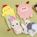 GobekUsa Cartoon Animal Shape Coral Velvet Hand Towel for Kids, Absorbent Kitchen Bathroom Cleaning Towels