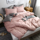 GobekUsa King Size Duvet Cover Set - Soft Grain Polyester, Plain Design - Queen Bedding