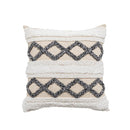 GobekUsa Boho Beige White Tufted Tassel Pillow Cover Set