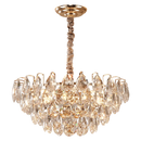 GobekUsa Crystal Chandelier Ceiling Light for Living Room Bedroom Dining Room
