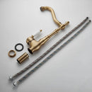GobekUsa Antique Bronze Basin Faucet Hot & Cold Brass Bathroom Sink Lavatory Kitchen Faucet