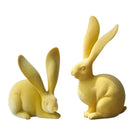 GobekUsa Abstract Rabbit Figurines: Flocking Bunny Resin Art Decor Ornaments