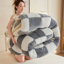 GobekUsa Cozy Checkerboard Duvet Blanket for Winter Warmth and Comfort
