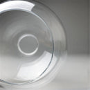 GobekUsa Hand Blown Clear Glass Globe Lamp Shade with 2 Ends Opening, D18cm Glass Cover Ball Lampshade