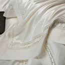 GobekUsa 1000TC Egyptian Cotton Luxury Satin Bedding Set with Wide Hollow Edge