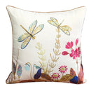 GobekUsa Butterfly & Dragonfly Sofa Cushion Cover, European Embroidered Design