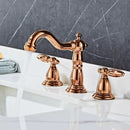 GobekUsa Gold Brass Widespread Bathroom Faucet - Antique Sink Faucets 3 Hole