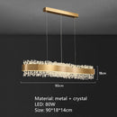 GobekUsa Gold Metal LED Chandelier: Modern Crystal Lighting for Living Room, Dining Room, Bedroom.