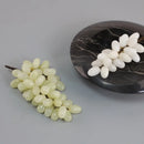 GobekUsa Jade Grape Sculpture Handmade Desk Decor Fruit Figurine