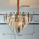 GobekUsa LED Leaf Chandelier: Modern Living Room Decor Lighting for Duplex Rotating Stairs