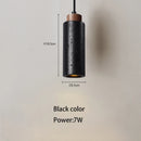 GobekUsa Black Stone Bedside Chandelier, Modern Nordic Design, E27 LED Pendant Lamp