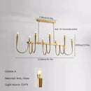 GobekUsa French Style Black Pendant Light Luxury Led Chandelier Room Decor