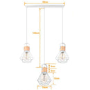 GobekUsa Industrial Wood Pendant Chandelier for Dinning Living Room Kitchen LED Fixture