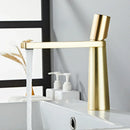 GobekUsa Brass Bathroom Faucet Mixer Tap, Black/Gold Finish, Single Handle Hot/Cold Lavatory