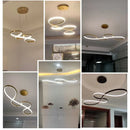 GobekUsa Gold LED Chandelier: Modern Nordic Hanging Lamp for Dining Room, Kitchen, Bar, Office