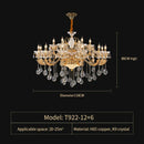 GobekUsa Elegant Crystal Chandelier for Living Room, Dining Room, and Bedroom