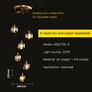 GobekUsa Elegant Rotating Staircase Pendant Lamp with Double Hollow Design