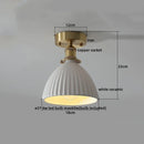 GobekUsa Ceramic LED Ceiling Light Modern White Porch Balcony Luminaria
