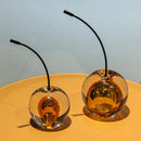GobekUsa Crystal Cherry Sculpture - Clear Cherry Decorative Figurine