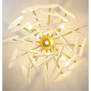 GobekUsa Glass LED Chandelier 50cm Diameter for Living Room, Dining, Island - Lighting Fixtures