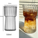 GobekUsa Heat-Resistant Stripe Glass Cup for Home and Office Drinkware