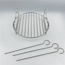 GobekUsa Double Layer Stainless Steel BBQ Skewers Holder - Kitchen Tool