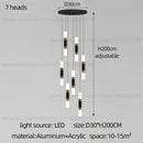 GobekUsa LED Staircase Chandelier: Modern Duplex Home Lighting for Architectural Decoration