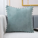 GobekUsa Corduroy Pompom Cushion Cover 45x45 for Sofa Living Room