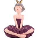 GobekUsa Bowknot Fairy Girl Figurines, Nordic Decor and Crafts, Bubble Gum Girls Theme