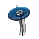 GobekUsa Glass Rocker Handle Basin Faucet, Waterfall Mixer Taps, Chrome Finish