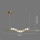 GobekUsa Elegant Pearl Necklace LED Ceiling Chandelier for Living Room and Bedroom