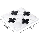 GobekUsa Acrylic Tic-Tac-Toe Chessboard Set: Geometric Artwork Ornaments & Chess Pieces