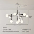 GobekUsa Bauhaus Glass Hanging Ceiling Lamps LED Chandelier Room Decor for Living Bedroom