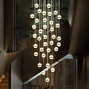 GobekUsa Gold Acrylic Chandelier - Modern Staircase LED Lighting