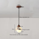 GobekUsa Iron Marble LED Pendant Light Fixture Modern Hanging Lamp Interior Decor