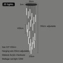Acrylic Stair Pendant Lights for Modern Villa Decor - GobekUsa Duplex Loft LED Chandelier