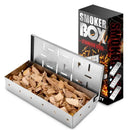 GobekUsa BBQ Smoker Box Wood Chips for Grill Meat Smoke Flavor Accessory