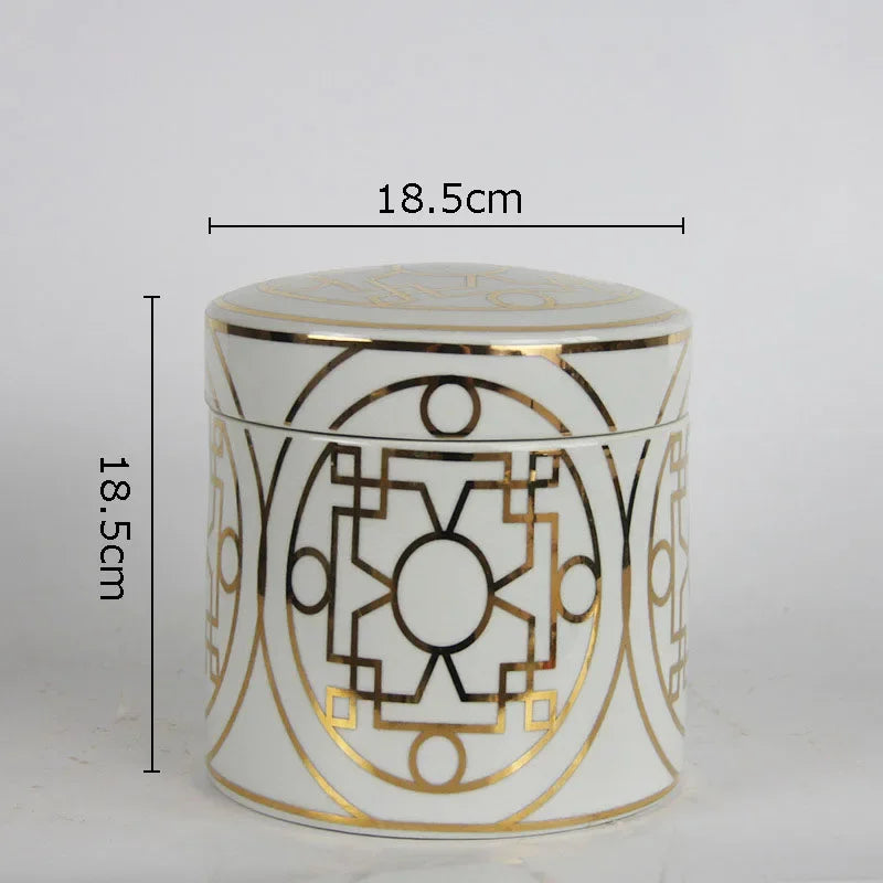 GobekUsa Gold Geometric Storage Jar Set, photo 9 of 9