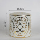 GobekUsa Gold Geometric Storage Jar Set
