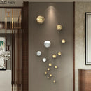 GobekUsa Gold Ball Wall Hanging Ornaments Spherical Crafts Room Decor Display Pendants