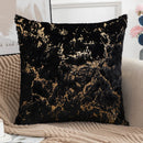 GobekUsa Golden Fur Cushion Cover White 43x43 - Luxury Home Decor Pillow Case
