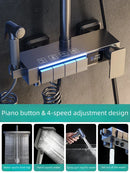 GobekUsa Electric Sunflower Rainfall Showers System: Modern Hygienic Thermostat Set for Smart Bathrooms