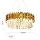 GobekUsa Crystal Oval LED Chandelier Lighting for Dinning Room