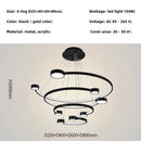 GobekUsa LED Ring Chandelier: Modern Nordic Hanging Light for Dining, Living Room, and Lobby