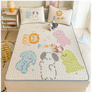 GobekUsa Cartoon Pattern Latex Mattress Set for Home, 3-Layer Rebound Soft Breathable Bed Sheets