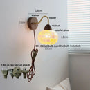 GobekUsa LED Tiffany Style Wall Lights Pull Chain Sconce Colorful Glass Stair Fixture