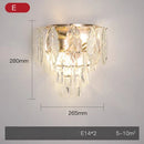 GobekUsa Crystal Gold Stainless Steel LED Dimmable Wall Sconce