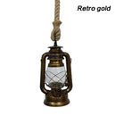 Vintage Hemp Rope Lantern Pendant Light